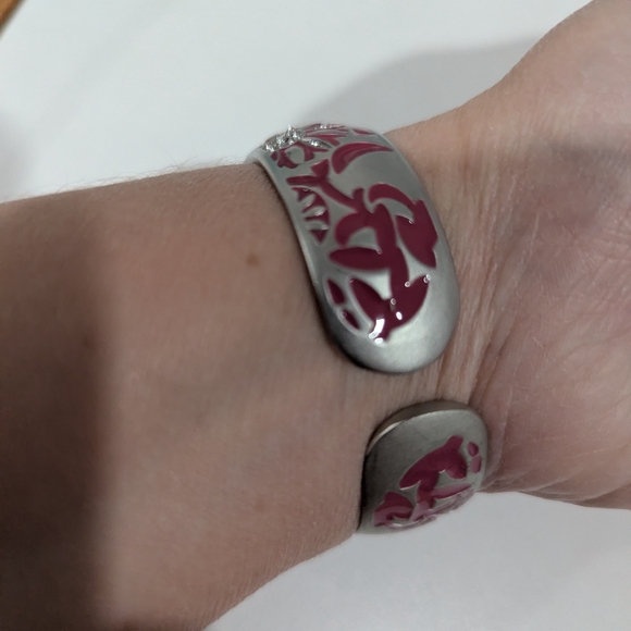 Accutime Silver & Pink Women's Watch - Picture 3 of 11